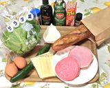 サラダ菜のフットロングサンドイッチ作り方1写真