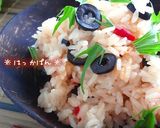 ほんのり春色✿マッサでオリーブご飯✿作り方4写真