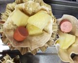 餃子の皮でポテトミート オーブンとレンジ作り方4写真
