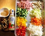 きゅうりまるごと、仲間野菜たっぷりうどん作り方1写真