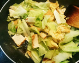 厚揚げとキャベツの卵炒め作り方5写真