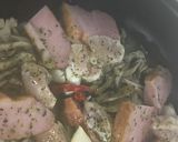 ブロックベーコンと春キャベツのワイン蒸し作り方3写真