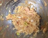 お弁当に*ふんわり鶏つくね作り方1写真