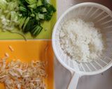 鳥挽肉で親子粥作り方1写真