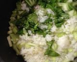 鳥挽肉で親子粥作り方3写真
