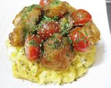 鶏唐揚げdeイタリアンな親子丼作り方4写真