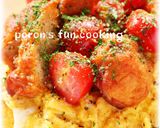 鶏唐揚げdeイタリアンな親子丼作り方5写真