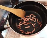 木綿豆腐とわかめとベーコンのお味噌汁作り方1写真