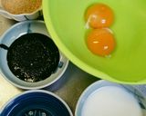 黒胡麻マーブルシフォンケーキ 15cm作り方4写真