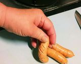 弁当に!ｹﾁｬｯﾌﾟ★ウィンナー(^^)作り方1写真