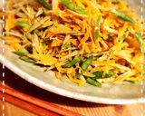 牛蒡と人参とインゲンの♡胡麻味噌キンピラ作り方13写真