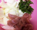 鶏肉と大葉のまよポン酢炒め作り方1写真