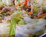 焼きそばを水無しで、塩味で。作り方7写真