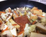 『厚揚げの味噌辛チーズ炒め』作り方4写真