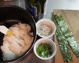 味噌じゃこで和風のオリーブオイルおにぎり作り方1写真