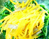 油揚げと蒟蒻のホウレン草の胡麻和え作り方5写真
