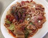 ホタルイカ春キャベツのトマトソースパスタ作り方7写真