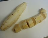 サツマイモのミルク煮ココナッツ風味☆作り方1写真