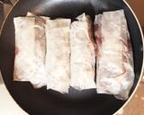 粒あん生春巻き ココナッツオイル焼き作り方4写真