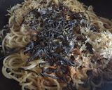 きのこと塩昆布の和風パスタ作り方2写真