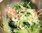 ぱぱっと！水菜とツナのサラダ作り方2写真