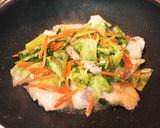 鶏胸肉柔らかポン酢炒め 野菜炒めリメイク作り方5写真