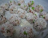 肉団子のもち米むし～作り方5写真