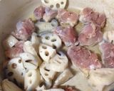 レンコンと鶏肉の黒酢煮作り方3写真