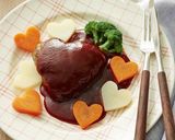 基本の♡愛情たっぷりハートハンバーグ♡作り方8写真