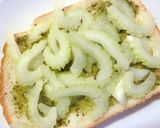 セロリ×バジルソースのスパイシートースト作り方3写真