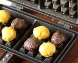 かぼちゃとココアの２色ワッフル作り方15写真