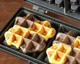 かぼちゃとココアの２色ワッフル作り方16写真