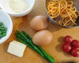 残ったパスタでイタリアン丼作り方1写真