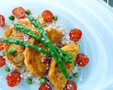 残ったパスタでイタリアン丼作り方5写真