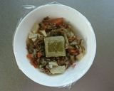 レンジで簡単☆肉じゃがきんぴらカレー丼。作り方3写真