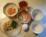 レンジで簡単茶碗蒸し☆２人分用。作り方1写真