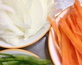 豚肉の3色野菜巻き♪作り方1写真