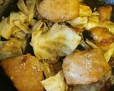 唐揚げとキャベツの甘辛旨味丼作り方4写真