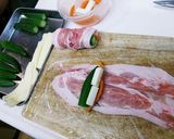 【お弁当】とろ～りチーズとオクラの肉巻き作り方1写真