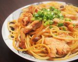 鶏むね肉ときのこのあっさり味ぽんパスタ作り方8写真
