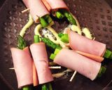 お弁当に！ハム巻アスパラのマヨ焼き作り方4写真
