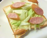 キャベ軸×ウィンナーのスパイシートースト作り方3写真