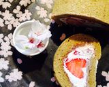 花びら苺のほっこり和風ロールケーキ＊＊＊作り方16写真