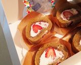 花びら苺のほっこり和風ロールケーキ＊＊＊作り方17写真
