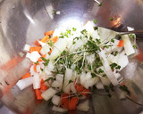 お母さんの味♡野菜の油揚げの巾着作り方2写真