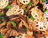 蓮根とキクラゲの青椒肉絲作り方3写真