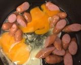 【お弁当】ソーセージスクラブルエッグ作り方2写真