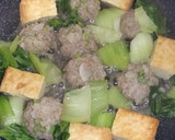 青梗菜と肉団子のえのきあんかけ作り方8写真