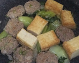 青梗菜と肉団子のえのきあんかけ作り方9写真