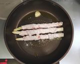 ホワイトアスパラ豚肉巻きオレンジソース作り方3写真